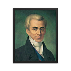 Ioannis Kapodistrias framed print on a plain backdrop in size 16"x20".