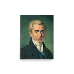 Ioannis Kapodistrias poster on a plain backdrop in size 12"x16".