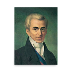 Ioannis Kapodistrias poster on a plain backdrop in size 18"x24".