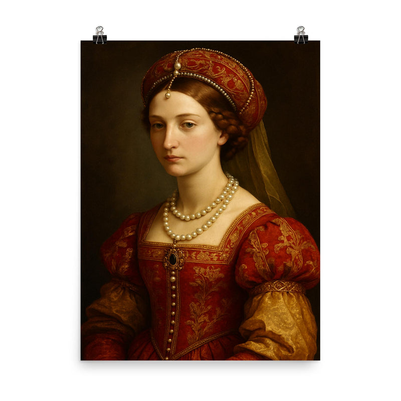 Ippolita Maria Sforza poster on a plain backdrop in size 8