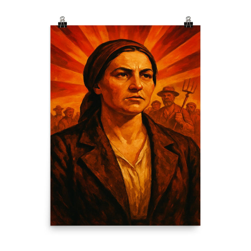 Irena Kosmowska peasant tribune portrait poster on a plain backdrop in size 8