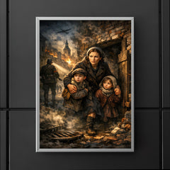 Irena Sendler smuggling children through Warsaw poster 5