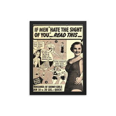 Ironized Yeast Advertisement for Weight Gain, 1930s framed print on a plain backdrop in size 12"x16".
