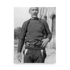 Isa Boletini poster on a plain backdrop in size 18"x24".