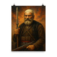 Isa Boletini poster on a plain backdrop in size 8"x10".