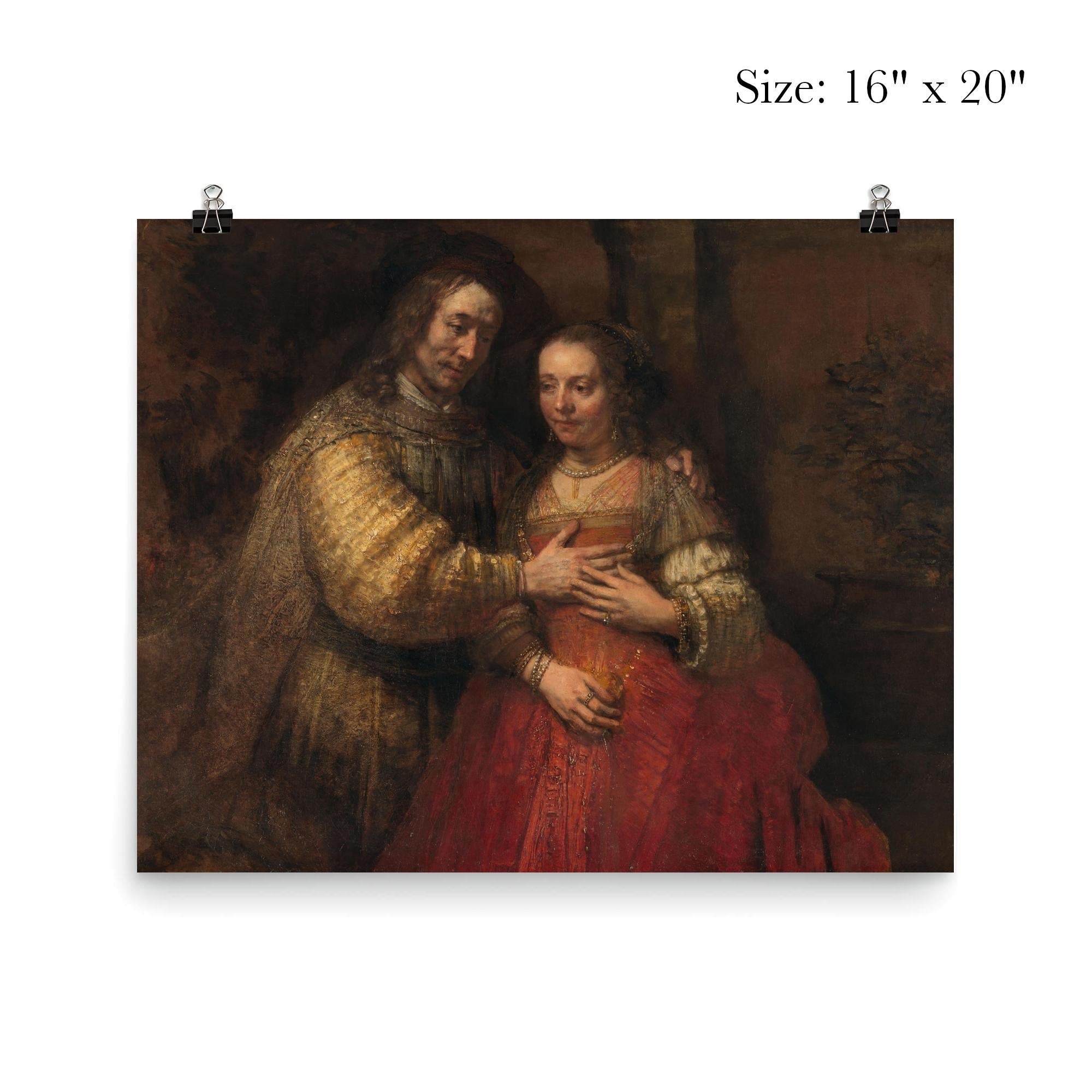 Isaac and Rebecca, Known as ‘The Jewish Bride’ by Rembrandt van Rijn poster 2