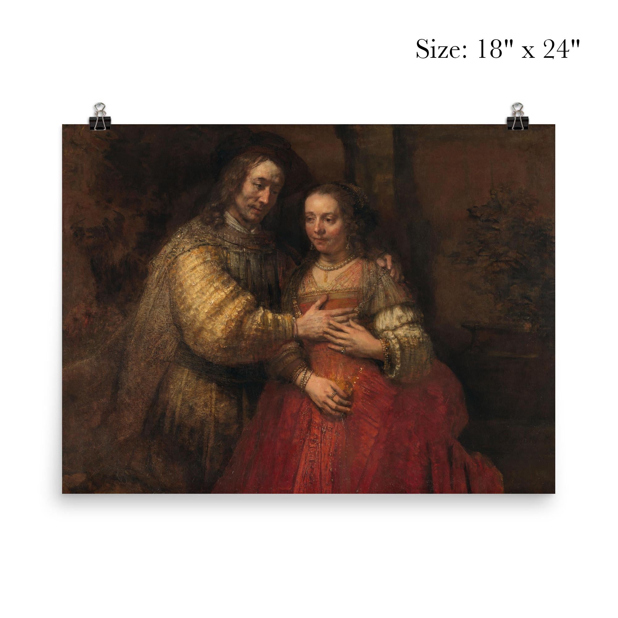 Isaac and Rebecca, Known as ‘The Jewish Bride’ by Rembrandt van Rijn poster 5