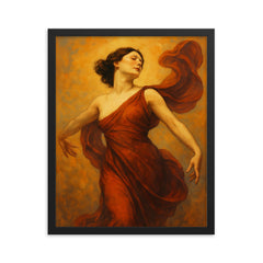 Isadora Duncan framed print on a plain backdrop in size 16"x20".