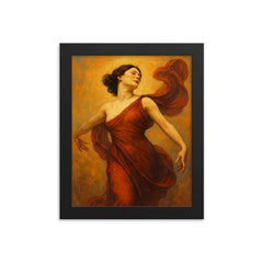 Isadora Duncan framed print on a plain backdrop in size 8"x10".