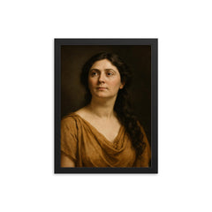Isadora Duncan portrait framed print on a plain backdrop in size 12"x16".