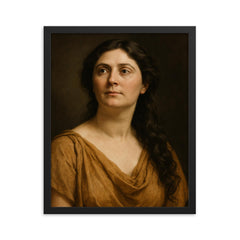 Isadora Duncan portrait framed print on a plain backdrop in size 16"x20".