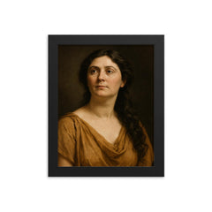 Isadora Duncan portrait framed print on a plain backdrop in size 8"x10".