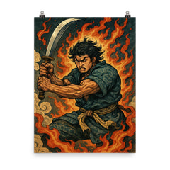 Ishikawa Goemon poster on a plain backdrop in size 8"x10".