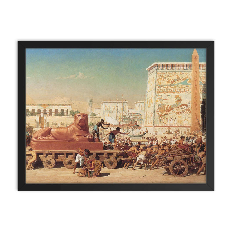 Israel in Egypt by Edward John Poynter framed print on a plain backdrop in size 18
