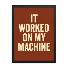 It worked on my machine framed print on a plain backdrop in size 18"x24".
