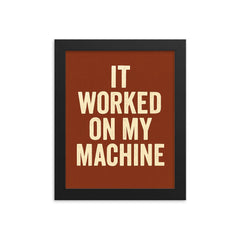 It worked on my machine framed print on a plain backdrop in size 8"x10".