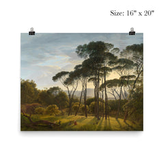 Italian Landscape with Umbrella Pines by Hendrik Voogd poster 2