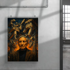 Ivan Illich beneath shattered institutional architecture poster 4