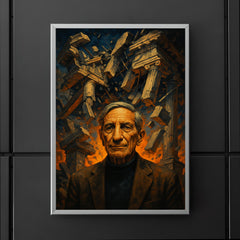 Ivan Illich beneath shattered institutional architecture poster 5