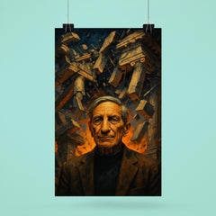 Ivan Illich beneath shattered institutional architecture poster 6