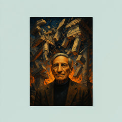 Ivan Illich beneath shattered institutional architecture poster 8