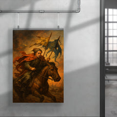 Ivan Mazepa fleeing with torn standards poster 4