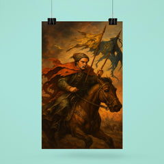Ivan Mazepa fleeing with torn standards poster 6