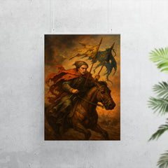 Ivan Mazepa fleeing with torn standards poster 7
