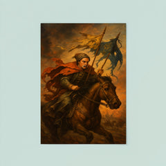 Ivan Mazepa fleeing with torn standards poster 8