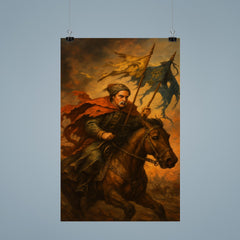 Ivan Mazepa fleeing with torn standards poster 9