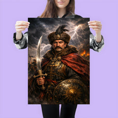 Ivan Mazepa stormlit Cossack hetman portrait poster 3