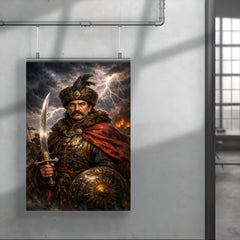 Ivan Mazepa stormlit Cossack hetman portrait poster 4