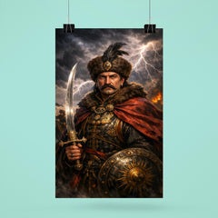 Ivan Mazepa stormlit Cossack hetman portrait poster 6