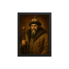 Ivan the Terrible framed print on a plain backdrop in size 12"x16".