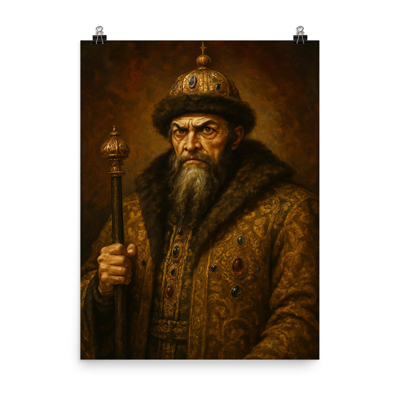 Ivan the Terrible poster on a plain backdrop in size 8
