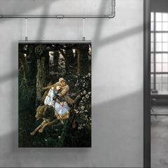 Ivan Tsarevich Riding the Gray Wolf by Viktor Vasnetsov, 1889 poster 4