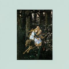 Ivan Tsarevich Riding the Gray Wolf by Viktor Vasnetsov, 1889 poster 8