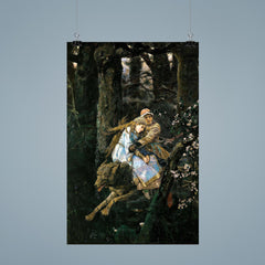 Ivan Tsarevich Riding the Gray Wolf by Viktor Vasnetsov, 1889 poster 9