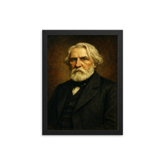Ivan Turgenev framed print on a plain backdrop in size 12"x16".