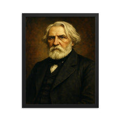 Ivan Turgenev framed print on a plain backdrop in size 16"x20".