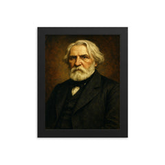 Ivan Turgenev framed print on a plain backdrop in size 8"x10".