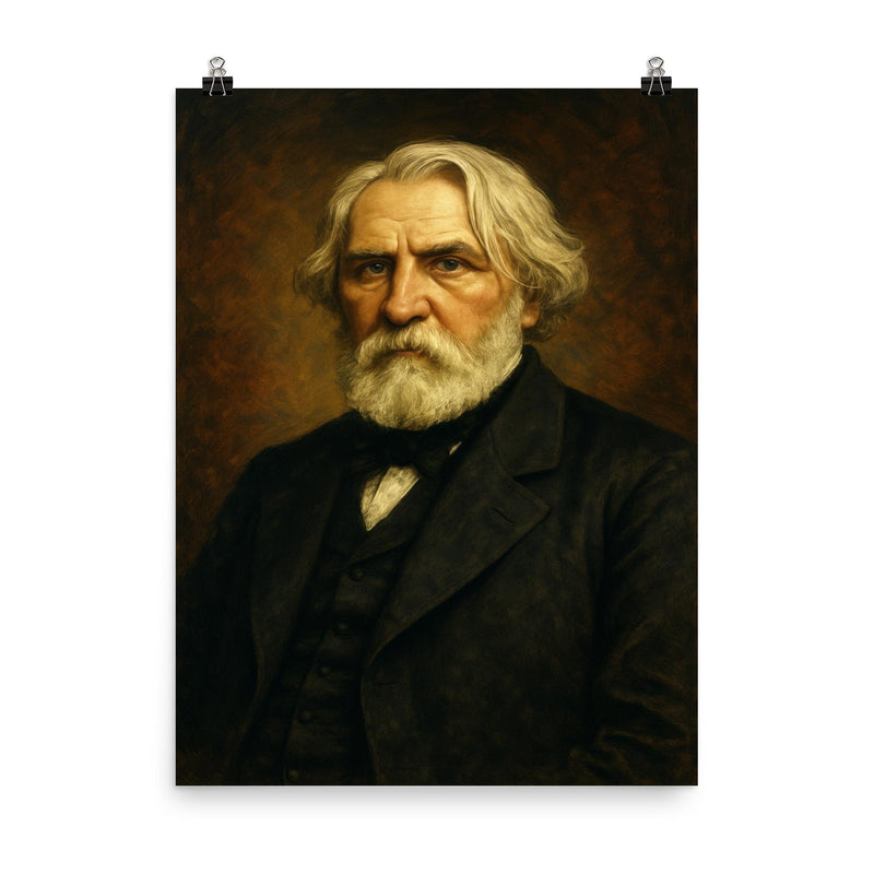 Ivan Turgenev poster on a plain backdrop in size 8