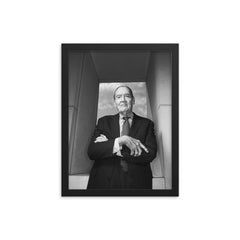 Jack Bogle framed print on a plain backdrop in size 12"x16".