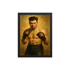 Jack Dempsey framed print on a plain backdrop in size 12"x16".