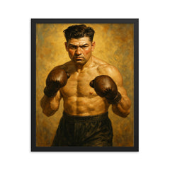 Jack Dempsey framed print on a plain backdrop in size 16"x20".
