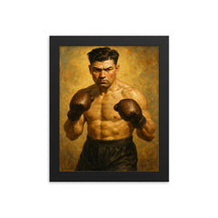 Jack Dempsey framed print on a plain backdrop in size 8"x10".