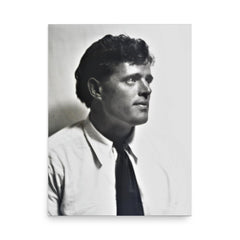 Jack London poster on a plain backdrop in size 18"x24".