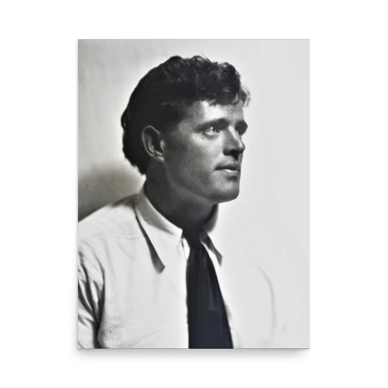 Jack London poster on a plain backdrop in size 18