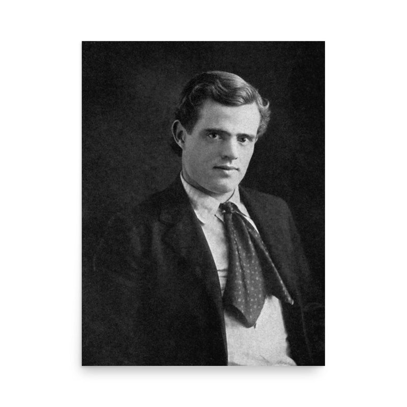 Jack London Writing poster on a plain backdrop in size 18