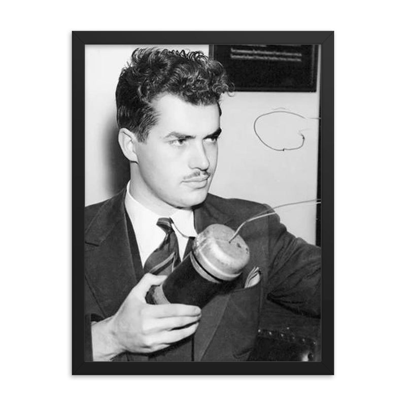 Jack Parsons framed print on a plain backdrop in size 18